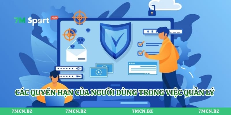 Các quyền hạn của người dùng trong việc quản lý thông tin